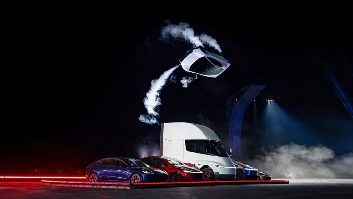 Elon Musk presenta il nuovo Tesla Roadster: l'auto elettrica che Elon Musk presenta il nuovo Tesla Roadster: l'auto elettrica che vola