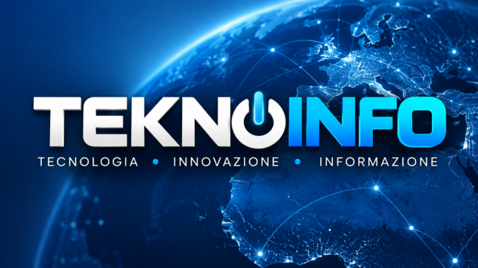 Logo TEKNOINFO sul globo digitale Logo TeknoInfo