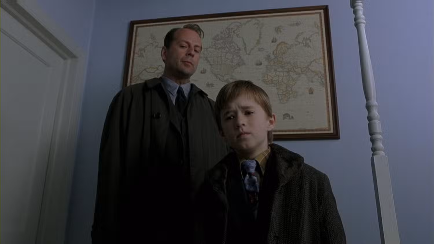 Screenshot from the movie The Sixth Sense starring Bruce Willis.